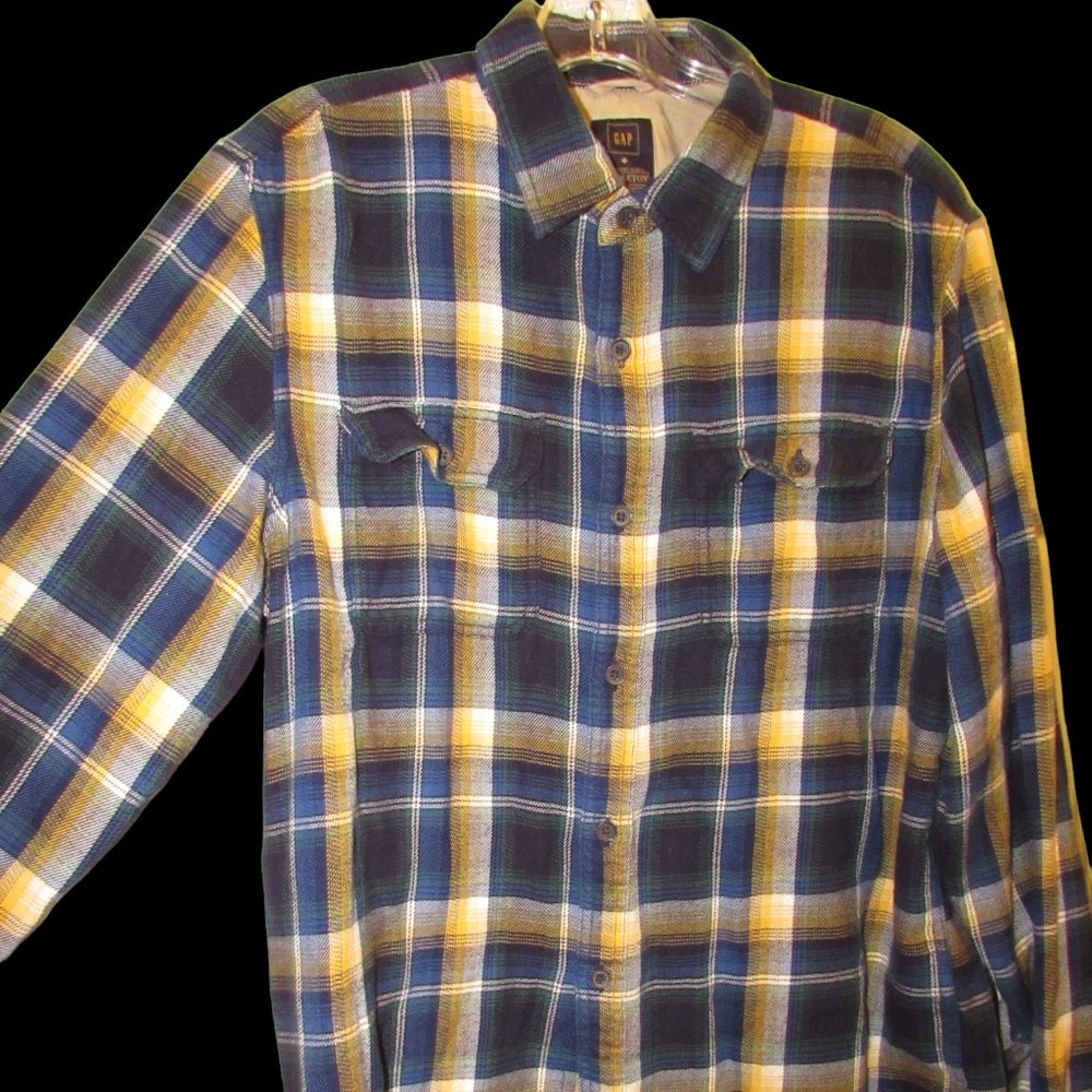 Gap + Pendleton Plaid Flannel Button Up Long Slee… - image 1